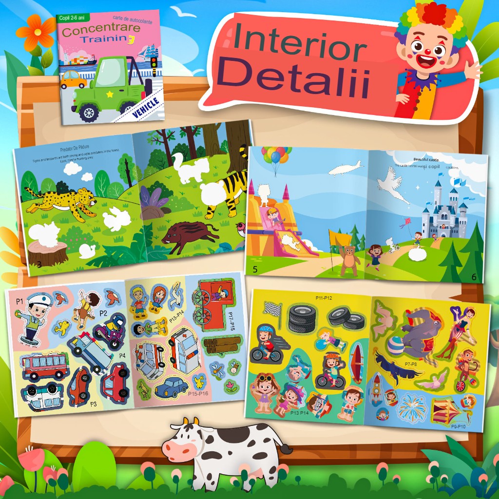 Set carti autocolante educative copii | StickerGenius - vivimall.ro