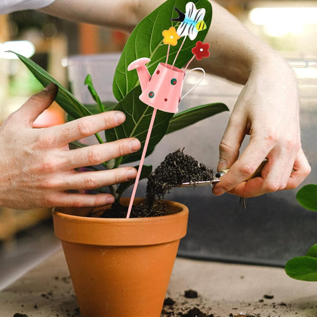 Set 3 Decoratiuni de Gradina, Flippy, Model Stropitoare, din Fier, 28 x 5 cm, Multicolor - vivimall.ro