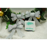 Set 3 fundite pentru brad, Argintii, cu sclipici, 10 x 11 cm, din poliester, Flippy - vivimall.ro