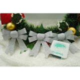 Set 3 fundite pentru brad, Argintii, cu sclipici, 10 x 11 cm, din poliester, Flippy - vivimall.ro