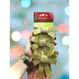 Set 3 fundite pentru brad, Aurii, cu sclipici, 10 x 11 cm, din poliester, Flippy - vivimall.ro