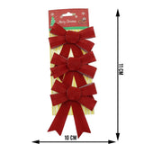 Set 3 fundite pentru brad, Rosii, 10 x 11 cm, din poliester, Flippy - vivimall.ro