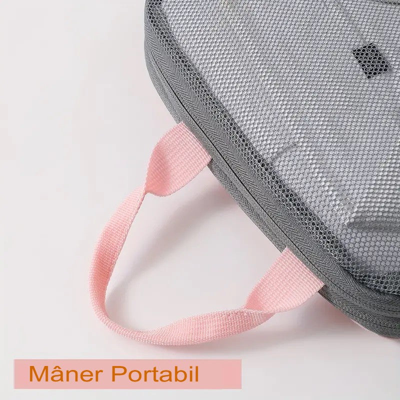 Set 3 Genti De Calatorie Pentru Depozitare, Compresibile, 3 Dimensiuni, Mic, Mediu, Mare, Impermeabile, Fermoar Dublu - vivimall.ro