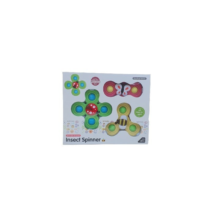 Set 3 Jucarii Spinner Pentru Copii, Spinimals Albina, Fluture, Buburuza