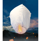 Set 3 Lampioane Zburatoare, Flippy, Hartie Biodegradabila, 82 x 45 x 31 cm, Alb