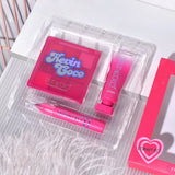Set 3 Produse de Machiaj, KEVIN &amp; COCO, Pink Hearted, 9 culori, 15.5 x 13 x 3.4 cm - vivimall.ro