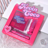 Set 3 Produse de Machiaj, KEVIN &amp; COCO, Pink Hearted, 9 culori, 15.5 x 13 x 3.4 cm - vivimall.ro