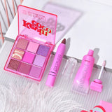 Set 3 Produse de Machiaj, KEVIN &amp; COCO, Pink Ice Star, 9 culori, 15.5 x 13 x 3.4 cm - vivimall.ro