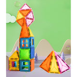 Set 32 Piese Magnetice De Constructie, Piese 5.5 Cm, Magnetic Tiles, Forme Geometrice, 3 Ani, Abs, Magnet, Resigilat - vivimall.ro