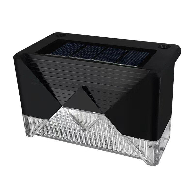 Set 4 Aplice Solare, Lumina Led-Uri, Ip65, Din Abs+Pc, 8-10 H Iluminare, Baterie 1.2 V 600 Mah, Montare Pe Trepte/Borduri, Lumina Alb Cald