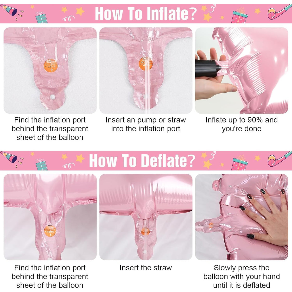 Set 4 Baloane Din Folie Metalizata, Figurine Litere, Model Scris Love, Tema Iubire, 80 Cm, Ambalaj Individual, Pai Inclus, Umflare Cu Aer Sau Heliu,