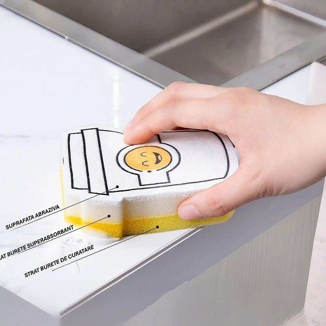 Set 4 bureti de vase Vivimall cu tematica Funny Model 2 - vivimall.ro