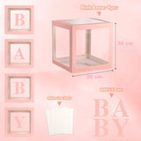 Set 4 Cutii Pentru Baloane, Tematica Iubire, Cuburi Decorative Din Plastic, Accesorii Pentru Petrecere, E Contur Roz - vivimall.ro