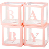 Set 4 Cutii Pentru Baloane, Tematica Iubire, Cuburi Decorative Din Plastic, Accesorii Pentru Petrecere, E Contur Roz - vivimall.ro