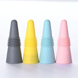 Set 4 Dopuri Reutilizabile Din Silicon Pentru Sticle De Vin, Bautura, Multicolor - vivimall.ro