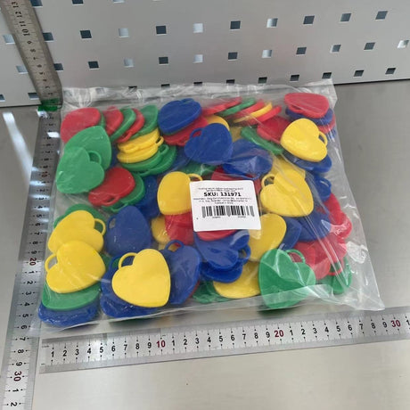 Set 4 Greutati Pentru Baloanele Cu Heliu, 32 Grame, 8 Grame Fiecare, Plastic, Forma Inima - vivimall.ro
