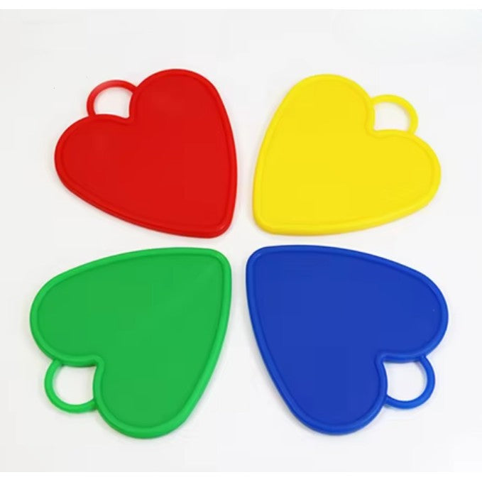 Set 4 Greutati pentru Baloanele cu Heliu, Flippy, 32 grame, 8 grame Fiecare, Plastic, Forma Inima, Multicolor