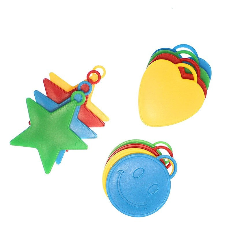 Set 4 Greutati Pentru Baloanele Cu Heliu, 32 Grame, 8 Grame Fiecare, Plastic, Forma Smiley Face - vivimall.ro