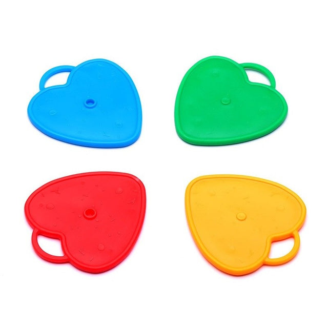 Set 4 Greutati Pentru Baloanele Cu Heliu, 60 Grame, 15 Grame Fiecare, Plastic, Forma Inima - vivimall.ro