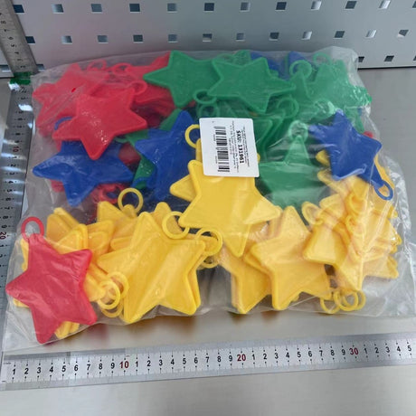 Set 4 Greutati Pentru Baloanele Cu Heliu, 60 Grame, 15 Grame Fiecare, Plastic, Forma Stelute - vivimall.ro