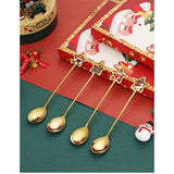 Set 4 Lingurite, Flippy, Tema Craciun, Model Carry The Merry, 4 Modele Tip Pandantiv cu Steluta, din Otel Inoxidabil, 19 x 16 x 2 cm, Multicolor - vivimall.ro