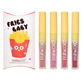 Set 4 lucii de buze Kevin&Coco Fries Baby Model B, nuanțe multicolor, vedere de ansamblu