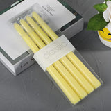 Set 4 Lumanari, Vivimall, pentru Suport de Masa, Fara Miros si Fum, din Parafina, 2.2 x 25 cm, Galben - vivimall.ro