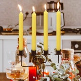 Set 4 Lumanari, Vivimall, pentru Suport de Masa, Fara Miros si Fum, din Parafina, 2.2 x 25 cm, Galben - vivimall.ro