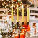 Set 4 Lumanari, Vivimall, pentru Suport de Masa, Fara Miros si Fum, din Parafina, 2.2 x 25 cm, Galben - vivimall.ro