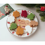 Set 4 Lumanari Parfumate, Vivimall, Model Craciun, din Parafina, 10.2 x 9.1 x 2.7 cm, Multicolor - vivimall.ro