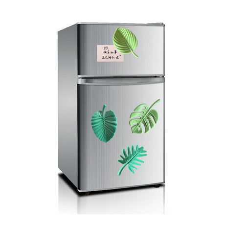 Set 4 Magneti De Frigider, Model Frunze, Din Abs Si Magnet, Verde - vivimall.ro