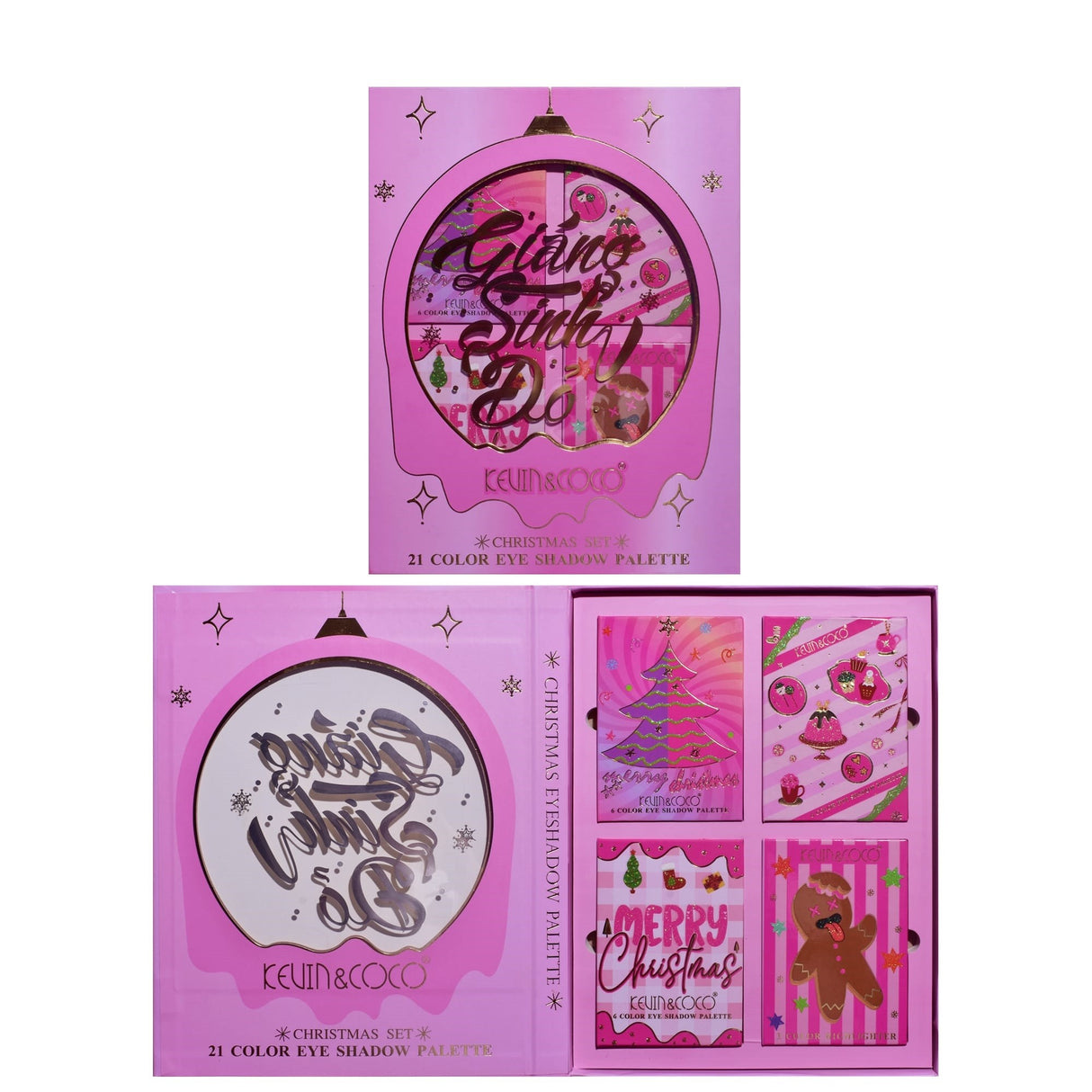 Set 4 Palete Christmas Jingle | HohoGlam - vivimall.ro