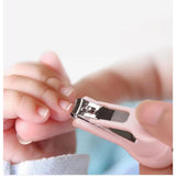 Set 4 Piese Ingrijire Unghii Bebelusi, Vivimall, din ABS+Otel Inoxidabil, Cutie de Depozitare Tip Bufnita, de la 0 Luni, 11.5 x 5 x 11.5 cm, Roz