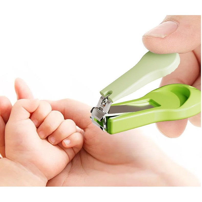 Set 4 Piese Ingrijire Unghii Bebelusi, Din Abs+Otel Inoxidabil, Cutie De Depozitare Tip Maimuta, De La 0 Luni - vivimall.ro