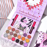 Set 4 Produse de Machiaj, KEVIN &amp; COCO, Black-White Witch, 22 culori, 19.7 x 21.2 x 2.5 cm - vivimall.ro