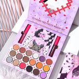 Set 4 Produse de Machiaj, KEVIN &amp; COCO, Black-White Witch, 22 culori, 19.7 x 21.2 x 2.5 cm - vivimall.ro