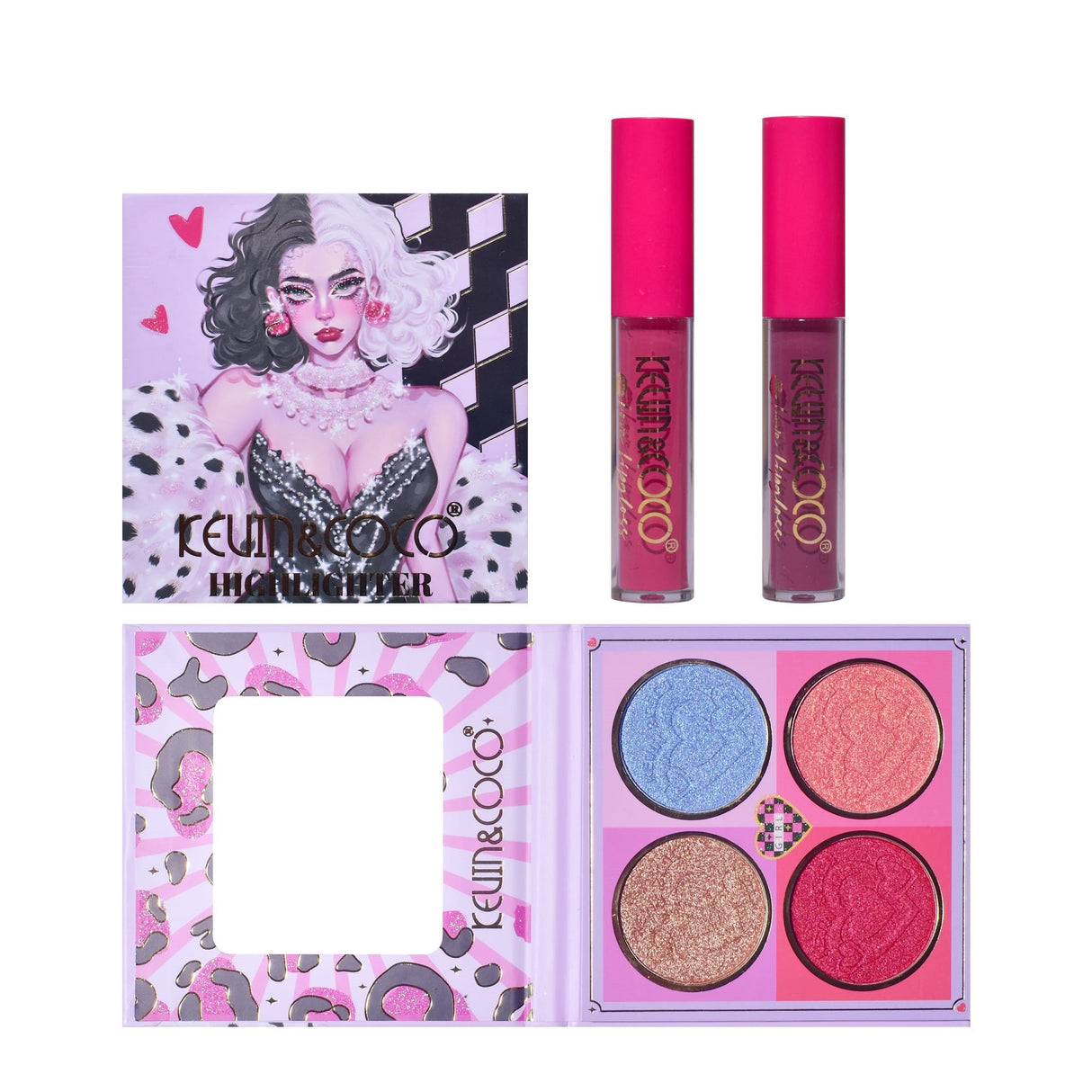 Set 4 Produse Machiaj Black-White Witch | ColorUp - vivimall.ro
