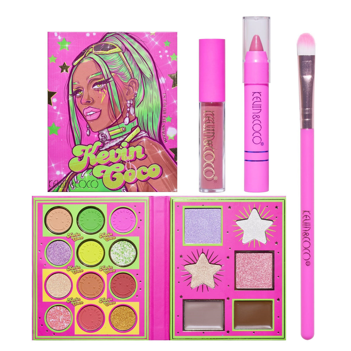 Set Machiaj Green Cool Girl | GreenGlow - vivimall.ro