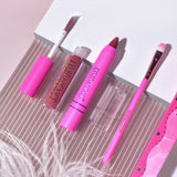 Set 4 Produse de Machiaj, KEVIN &amp; COCO, Pink Loving-heart Leopard Girl, 18 culori, 20.5 x 18.2 x 2.2 cm - vivimall.ro