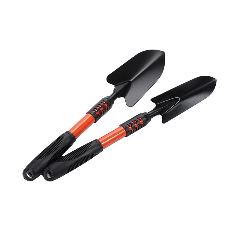 Set 4 Unelte De Gradina Maner Extensibil, Pentru Plantare Prelucrare Sol Si Ingrijire Plante, Material Otel Carbon, Negru - vivimall.ro