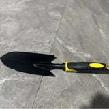 Set 4 Unelte De Gradina Pentru Plantare, Prelucrare Sol Si Ingrijire Plante, Material Pvc Carbon, Grebla, Sapaliga Cu Cap Dublu, Lopata Mica, Lopata Lata, 43 X 11 Cm, Negru/Galben - vivimall.ro