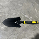 Set 4 Unelte De Gradina Pentru Plantare, Prelucrare Sol Si Ingrijire Plante, Material Pvc Carbon, Grebla, Sapaliga Cu Cap Dublu, Lopata Mica, Lopata Lata, 43 X 11 Cm, Negru/Galben - vivimall.ro