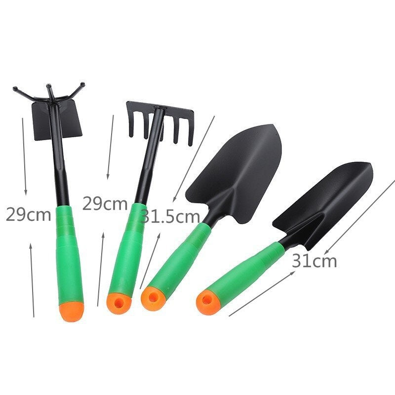 Set 4 Unelte De Gradina Pentru Plantare Prelucrare Sol Si Ingrijire Plante, Material Pvc Si Cardboard, Verde - vivimall.ro