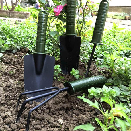 Set 4 Unelte De Gradina Pentru Plantare Prelucrare Sol Si Ingrijire Plante, Material Pvc Si Cardboard, Verde - vivimall.ro
