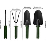 Set 4 Unelte De Gradina Pentru Plantare Prelucrare Sol Si Ingrijire Plante, Material Pvc Si Cardboard, Verde - vivimall.ro