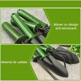 Set 4 Unelte De Gradina Pentru Plantare Prelucrare Sol Si Ingrijire Plante, Material Pvc Si Cardboard, Verde - vivimall.ro