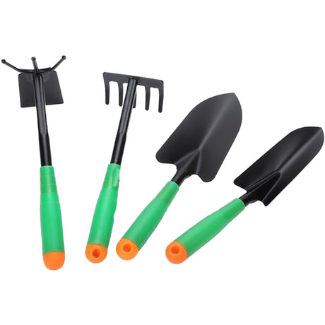 Set 4 Unelte De Gradina Pentru Plantare Prelucrare Sol Si Ingrijire Plante, Material Pvc Si Cardboard, Verde - vivimall.ro