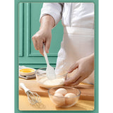 Set 4 Ustensile de Bucatarie, Vivimall, din Silicon+Inox, Termorezistente, Antiaderente, 20 x 15 x 4 cm, Alb Ivory - vivimall.ro