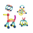 Set 42 de Piese Magnetice de Constructie, Vivimall, Puzzle, Forme, 3 Ani, ABS, Magnet, 20x6.5x18 cm, Multicolor - vivimall.ro