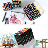 Set Cutie 48 Markere, Vivimall, cu Alcool, Artist Markers, Cutie Plastic cu Maner, Vivimall, Multicolor - vivimall.ro